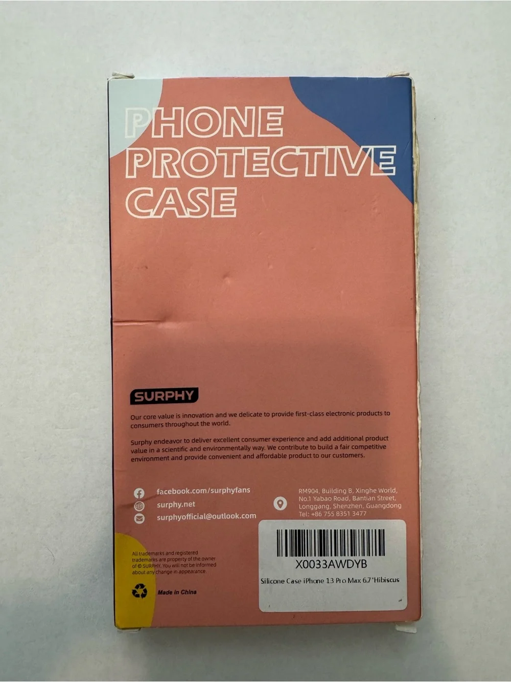Silicone iPhone 13 Pro Max Case Hibiscus Pink + Screen Protector